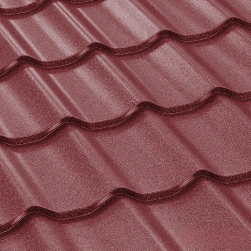 Метални керемиди Clasic в бордо, идеални за покриви с отлично съотношение цена/качество.