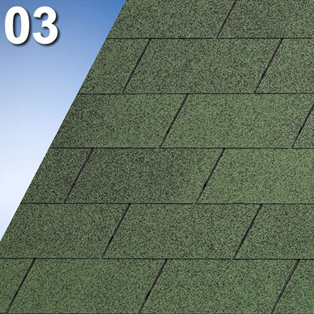 Битумна керемида IKO Armorglass PLUS в зелено, идеална за реконструкция на скатни покриви - LATIVA.bg