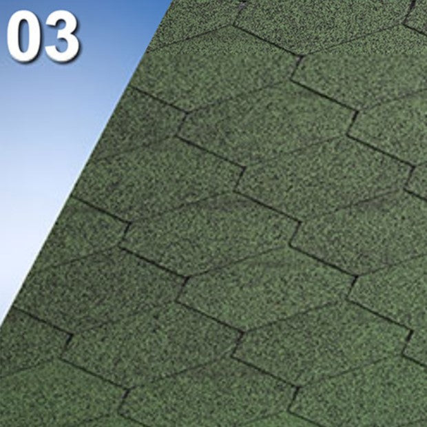 Битумна керемида IKO Diamant PLUS в зелено, идеална за ремонт на покриви, устойчивост и елегантен дизайн - LATIVA.bg