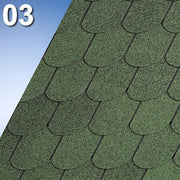 Битумна керемида IKO Superglass Бибер, зелена, класическа форма, идеална за ремонт на покриви, LATIVA.bg