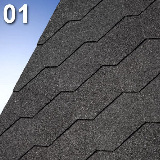 Битумна керемида IKO Superglass HEX с иновативен хексагонален дизайн за модерен покрив - LATIVA.bg