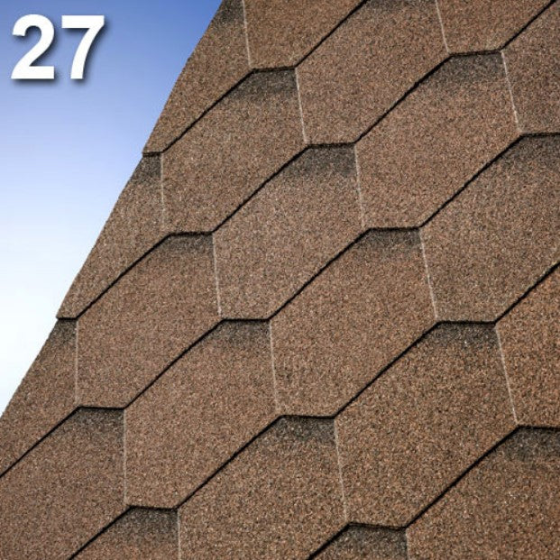 Битумни керемиди IKO Superglass Hex, иновационен хексагонален дизайн, идеални за ремонт на покриви, LATIVA.bg