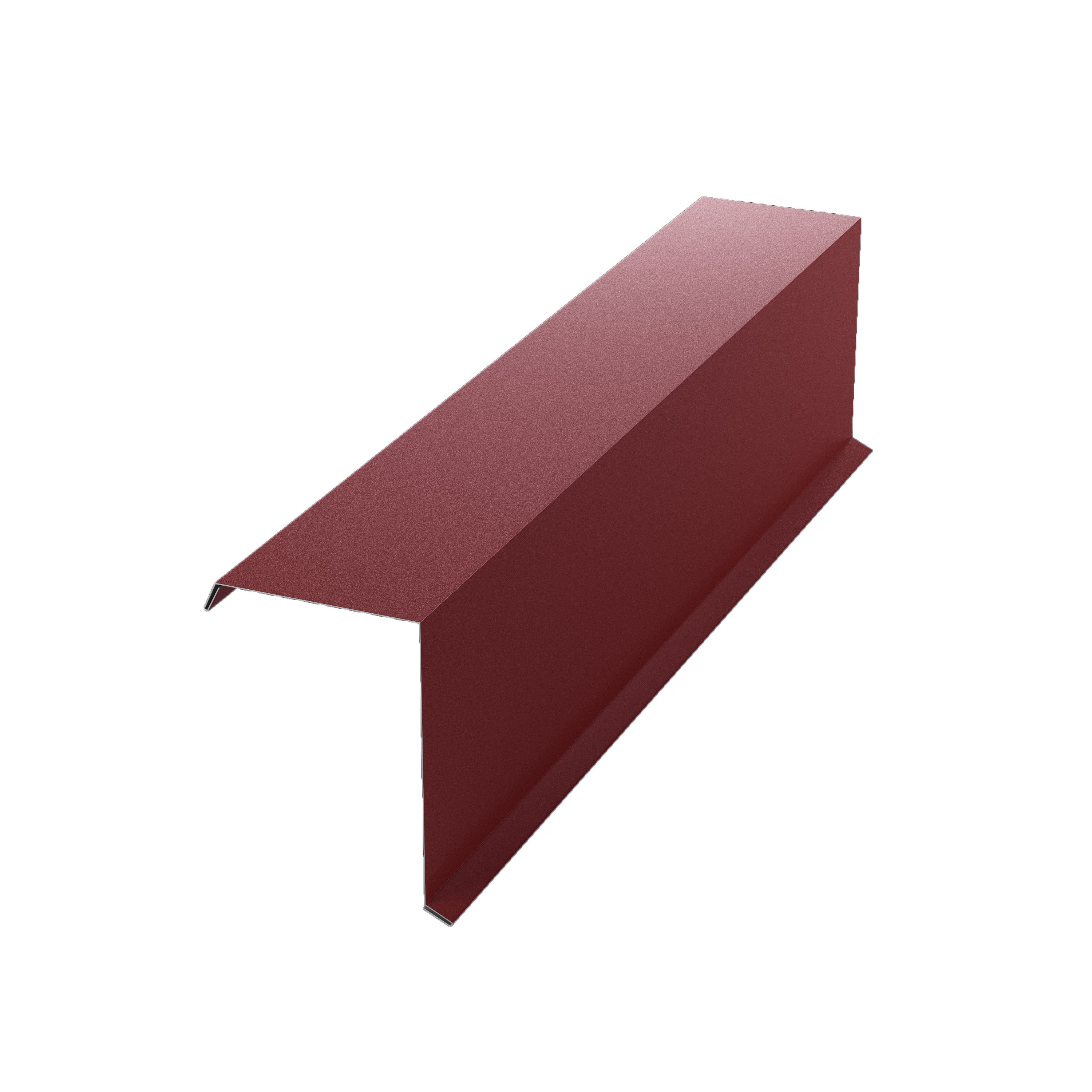 Челна планка за покрив, червена ламарина, крепежни елементи за ремонт на покриви.