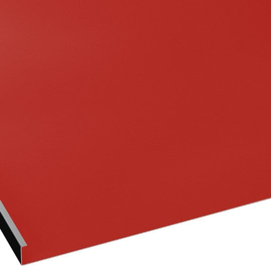 Двоен фалц BILKA в червено, идеален за покриви и фасадни панели, предлаган от LATIVA.bg