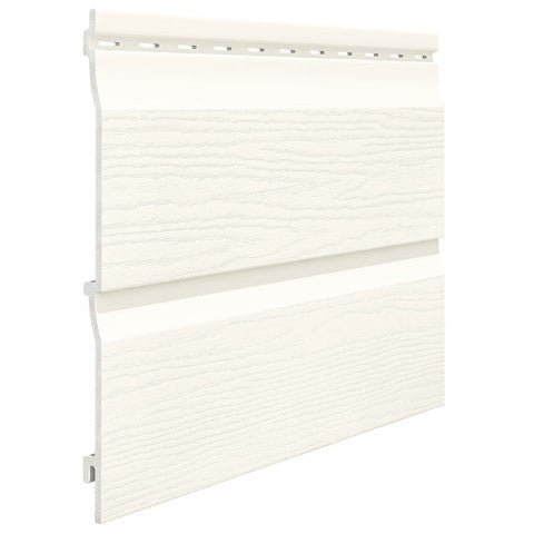 Фасаден двоен панел Kerrafront Classic FS-202 в бяло, идеален за ремонт на покриви и фасадна изолация от LATIVA.bg