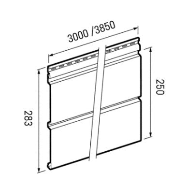 Фасаден панел Max-3 Nature размери 3000/3850x283x250 мм, подходящ за ремонт на покриви и фасадни решения - LATIVA.bg