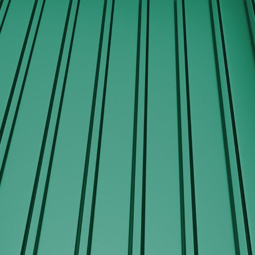 Фасадна ламарина в зелен цвят, идеална за ремонт на покриви и конструкции, предлагана от LATIVA.bg.