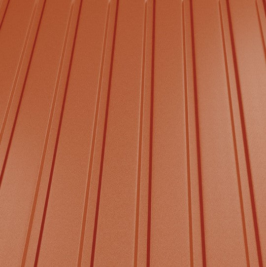 Фасадна ламарина в оранжев цвят, идеална за скатни покриви и ремонти. Висококачествена покривна ламарина от LATIVA.bg