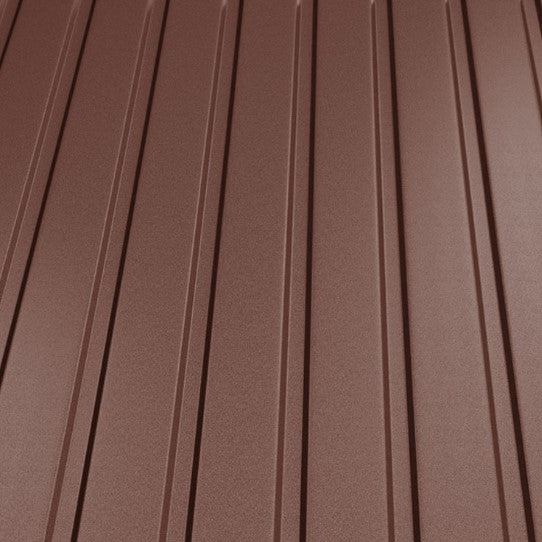 Фасадна ламарина BILKA L8 Мат в кафяв цвят, идеална за ремонт на покриви и строителство от LATIVA.bg