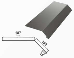 Гранична планка Ретро (външна/ вътрешна) с размери 187 мм дължина и 100 мм височина.