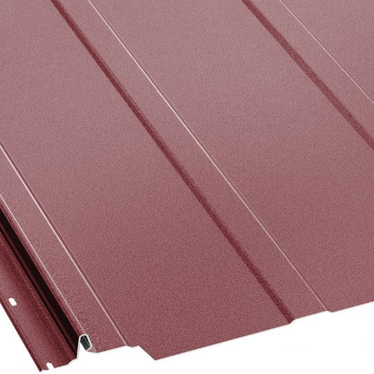 Профилирана ламарина в бордо цвят, подходяща за покриви и фасади, високо качество от LATIVA.bg.