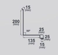 Схема на Комплект обшивка за комин Ретро с размери и ъгли на елементите в мм.