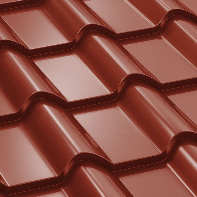 Метални керемиди BILKA Balcanic гланц за скатни покриви. Идеални за ремонт на покриви. Цени и аксесоари на LATIVA.bg.