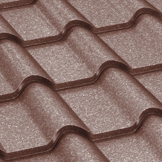 Метални керемиди BILKA Balcanic Grande Mat в кафяв цвят, идеални за ремонт на покриви, с висока издръжливост и естетика, LATIVA.bg