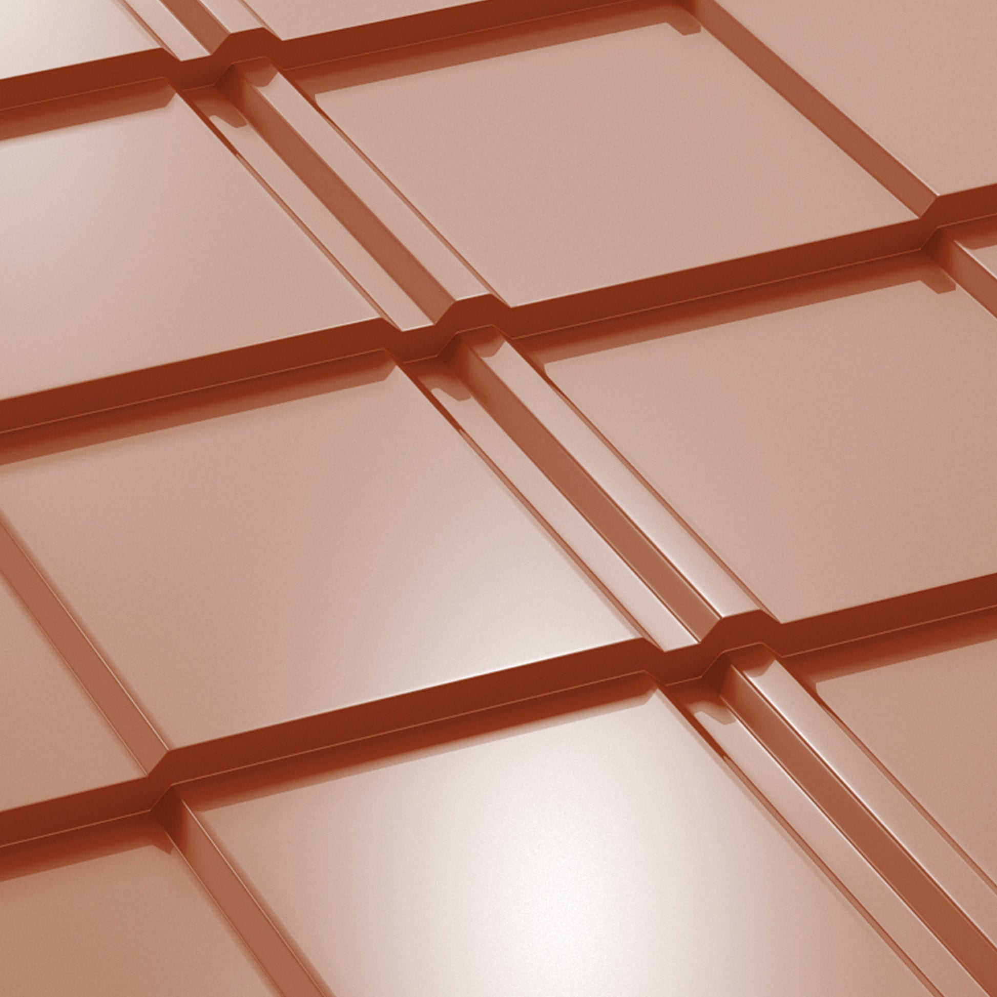 Метални керемиди BILKA Britanic Гланц в меден цвят, идеални за ремонт на покриви и изграждане на покриви.