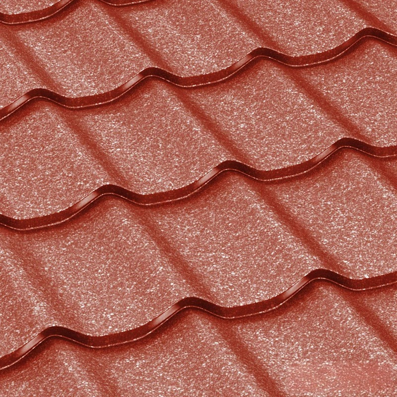 Метални керемиди BILKA Clasic Grande Mat в червен цвят, идеални за ремонт на покриви и скатни покриви - LATIVA.bg
