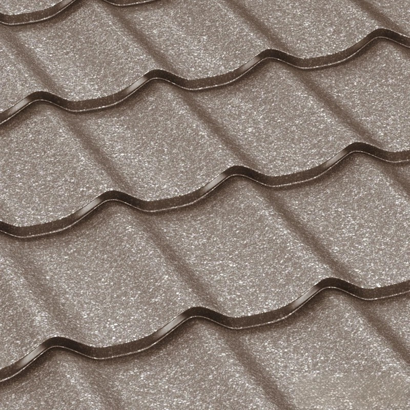 Метални керемиди BILKA Clasic Grande Mat в цвят кафяв за ремонт на покриви, класически скатни покриви и аксеосоари от LATIVA.bg