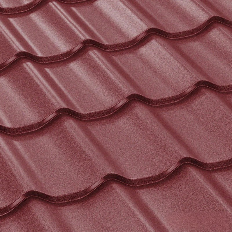 Метални керемиди Clasic Mat в червен цвят, идеални за ремонт на покриви и скатни покриви, LATIVA.bg