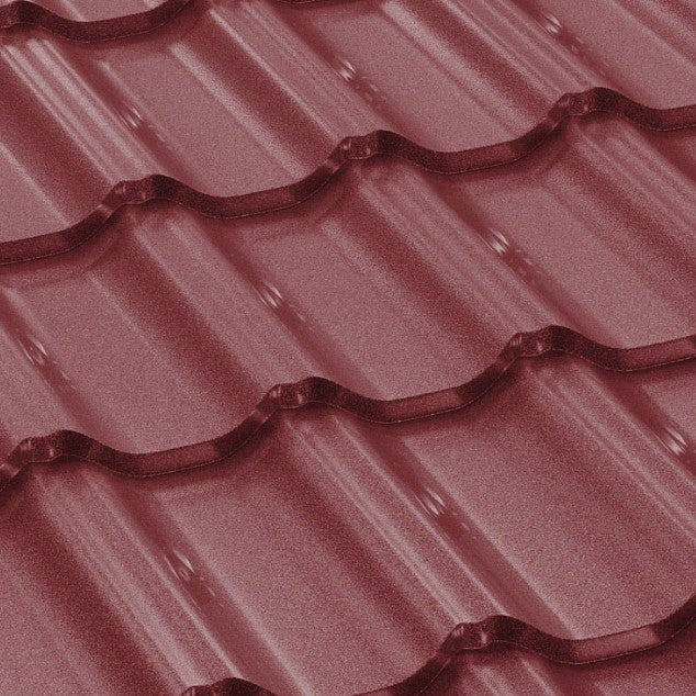 Метални керемиди BILKA Gotic Mat в червен цвят, перфектен за ремонт на покриви и скатни покриви, латериал от LATIVA.bg