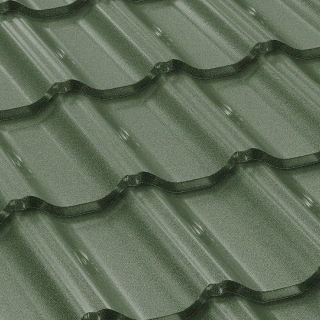 Метални керемиди BILKA Gotic Mat в зелено за ремонт на покриви, идеални за скатни покриви и модерна хидроизолация - LATIVA.bg