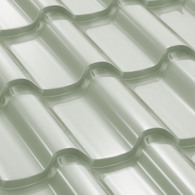 Метални керемиди BILKA Romanic в светло зелен цвят, идеални за ремонт на покриви и скатни покриви - LATIVA.bg