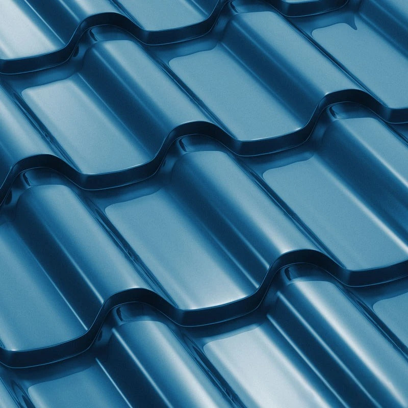 Метални керемиди BILKA Romanic в син цвят, идеални за ремонт на покриви и покривни системи - LATIVA.bg