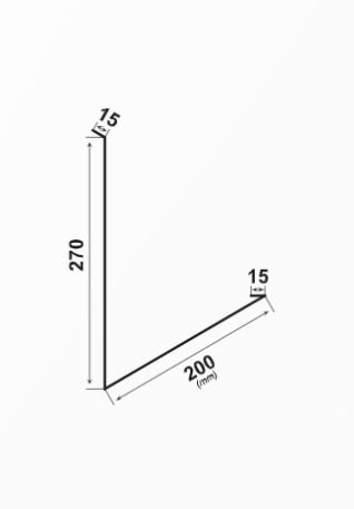 Технически чертеж на обшивка за комин с размери 270 мм и 200 мм, оптимален за ремонт на покриви.