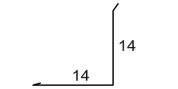 Обшивка калкан с размер 14x14 за строителство и архитектура