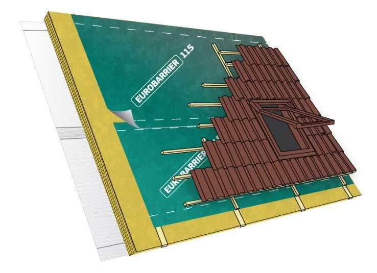 Подпокривна мембрана EUROBARRIER 115 за ремонт на покриви, идеална за скатни и плоски покриви - LATIVA.bg