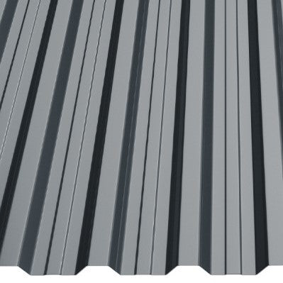 Профилирана ламарина L18 в гланцово сиво, идеална за покривни решения и ремонт на покриви. LATIVA.bg