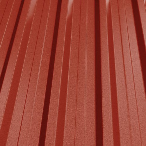 Профилирана ламарина BILKA L35 Мат с червен цвят, идеална за покриви и фасади, издръжлива и практична, LATIVA.bg
