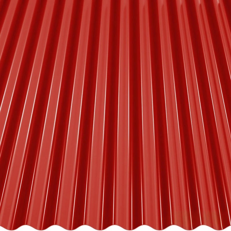 Профилирана ламарина BILKA S18 Гланц в червен цвят, идеална за покривни решения и ремонт на покриви в София.