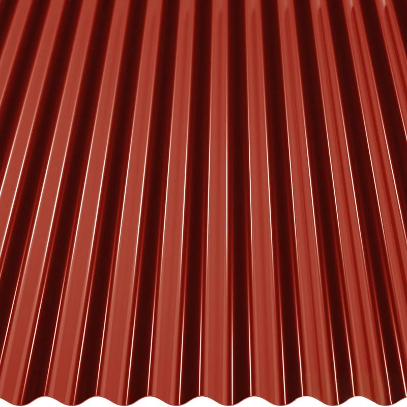 Профилирана ламарина BILKA S18 Гланц в червен цвят, подходяща за покривни ремонти в София, цена и онлайн поръчки.