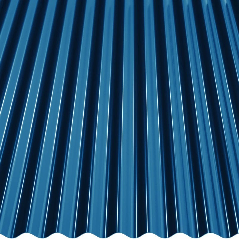 Профилирана ламарина BILKA S18 Гланц в син цвят, перфектна за покривни ремонти в София, онлайн цена и удобство.