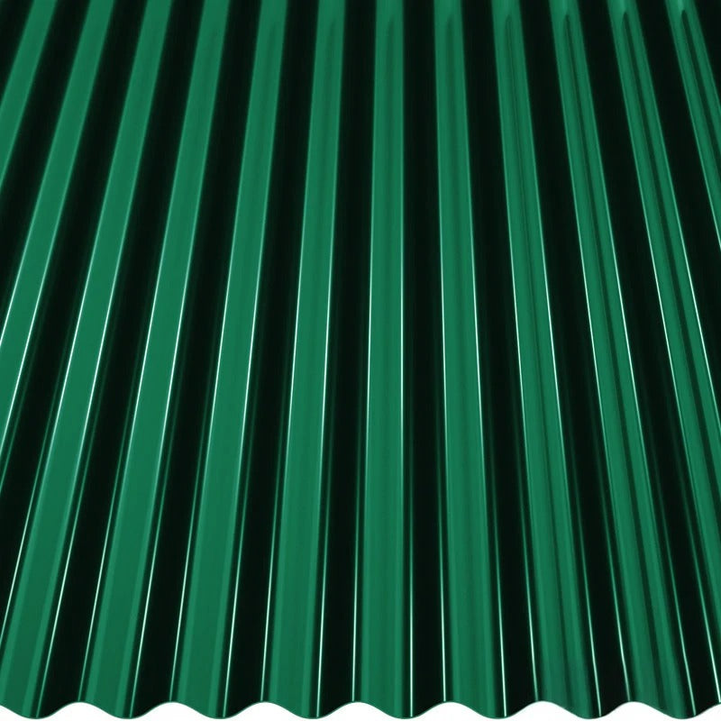 Профилирана ламарина BILKA S18 в зелен цвят, идеален избор за покривни ремонти в София, онлайн цени за покривни материали.