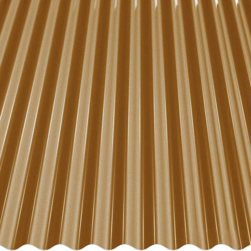 Профилирана ламарина BILKA S18 Гланц в златист цвят, идеална за покривни ремонти в София, цена и онлайн поръчка.