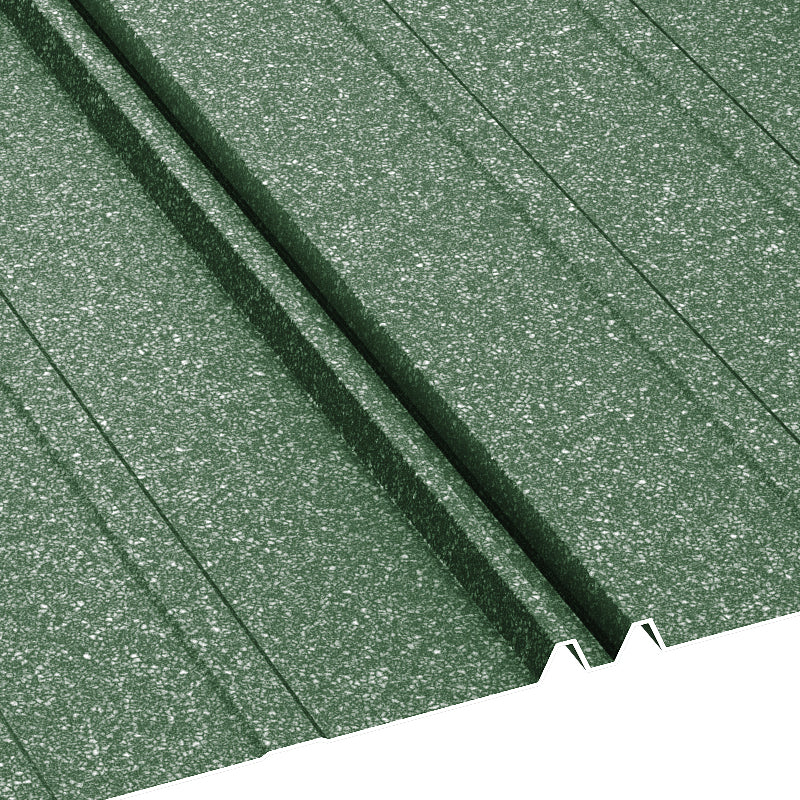 Ретро Дуо BILKA Grande Mat - ламарина за скатни покриви в зелени нюанси с изразителен профил.