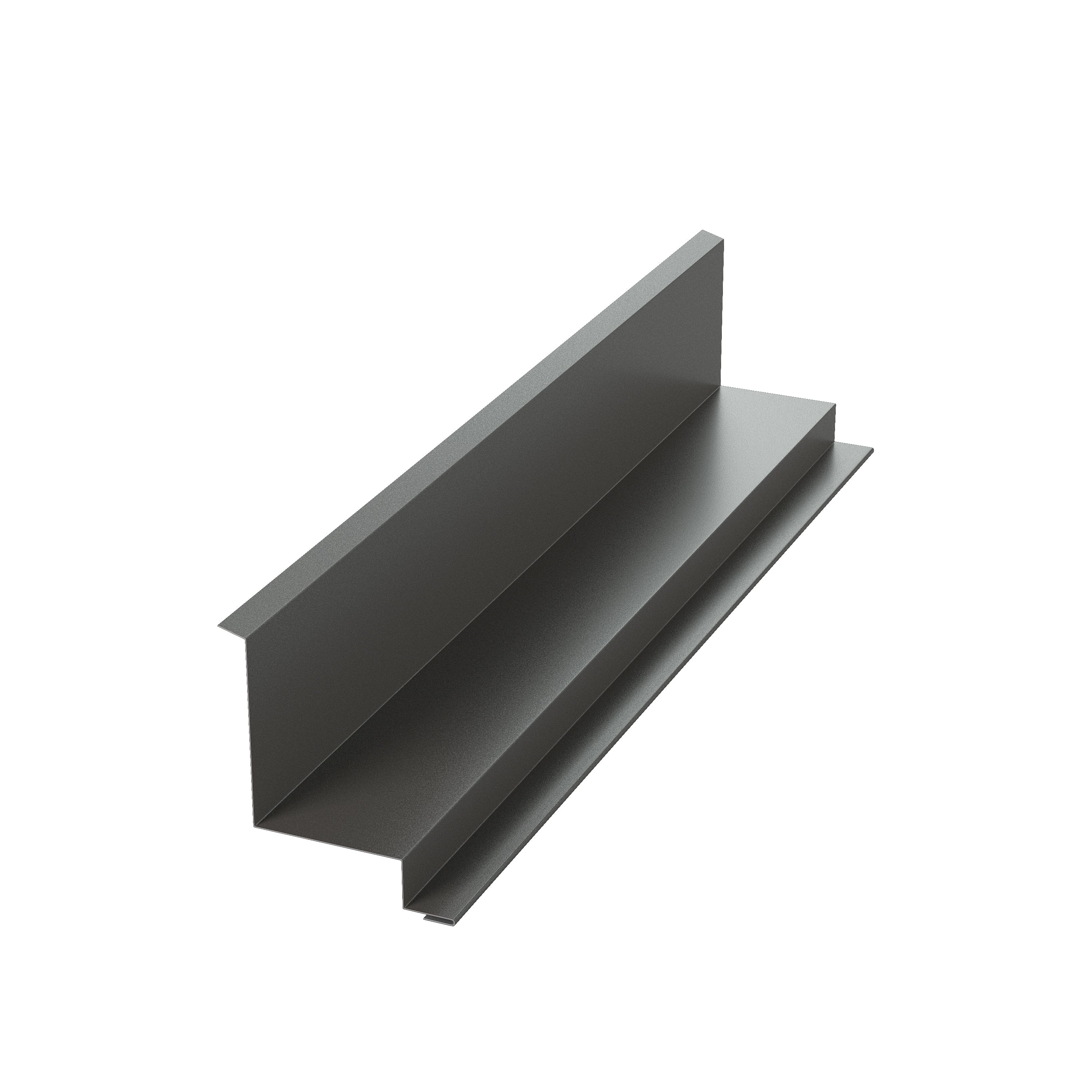 Стенна планка долна в сив цвят, идеална за покриви, аксесоари за метални керемиди и ремонт на покриви от LATIVA.bg