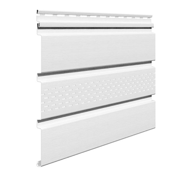 Панел Стрехи Unicolor - Бял с перфорация, идеален за ремонт на покриви и фасадни решения - LATIVA.bg.