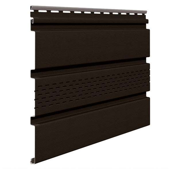 Стрехи Unicolor Кафяв панел с перфорация, идеален за ремонт на покриви и фасадни панели, LATIVA.bg