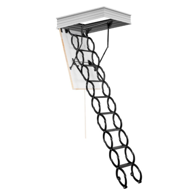 Таванска стълба Oman Flex Termo Metal Box с метална конструкция за лесен достъп до таван, перфектна за ремонти на покриви - LATIVA.bg