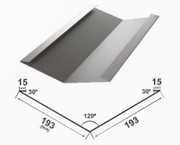 Улама Ретро - изображение на триъгълен профил с размери 193 мм и 30° ъгли, идеален за покриви.