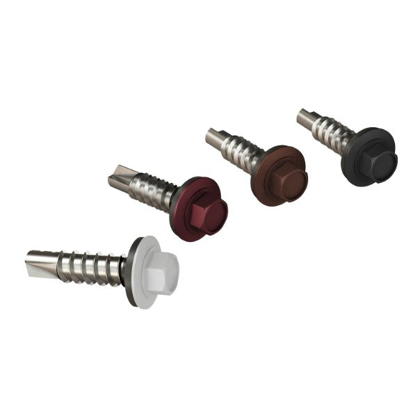 Винтове за дърво в различни цветове, идеални за ремонт на покриви и монтаж на метални керемиди. LATIVA.bg