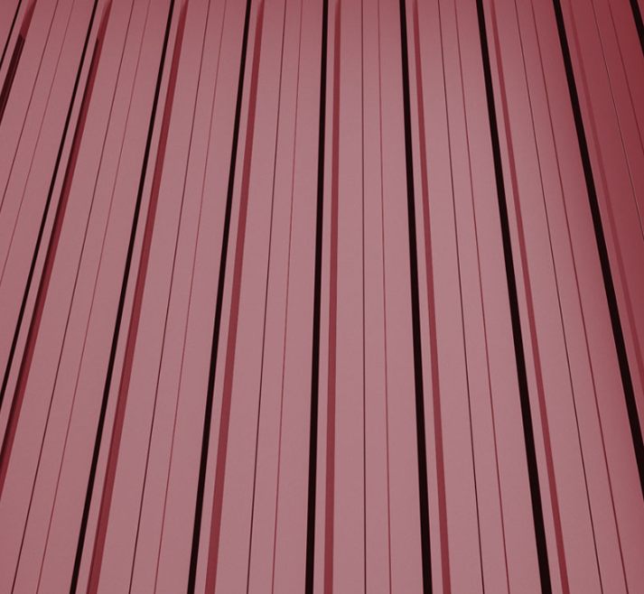 Фасадна ламарина BILKA L12 в червен цвят, идеална за покриви и ремонт на покриви в София. Проверете цени онлайн.