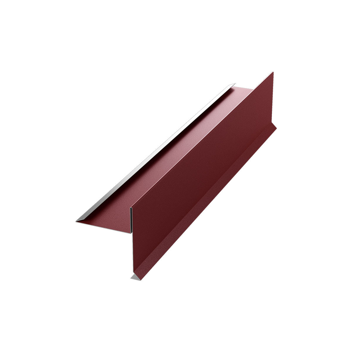 Combined front strip for roof - sheet metal in red color, ideal for roof repairs.