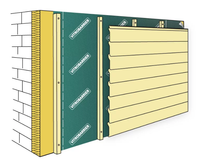 Фасадна мембрана за ветро и хидроизолация VITROBARRIER 85
