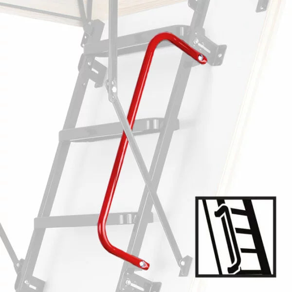 Метален парапет за таванска стълба, подходящ за метални керемиди, битумни керемиди и профилирана ламарина