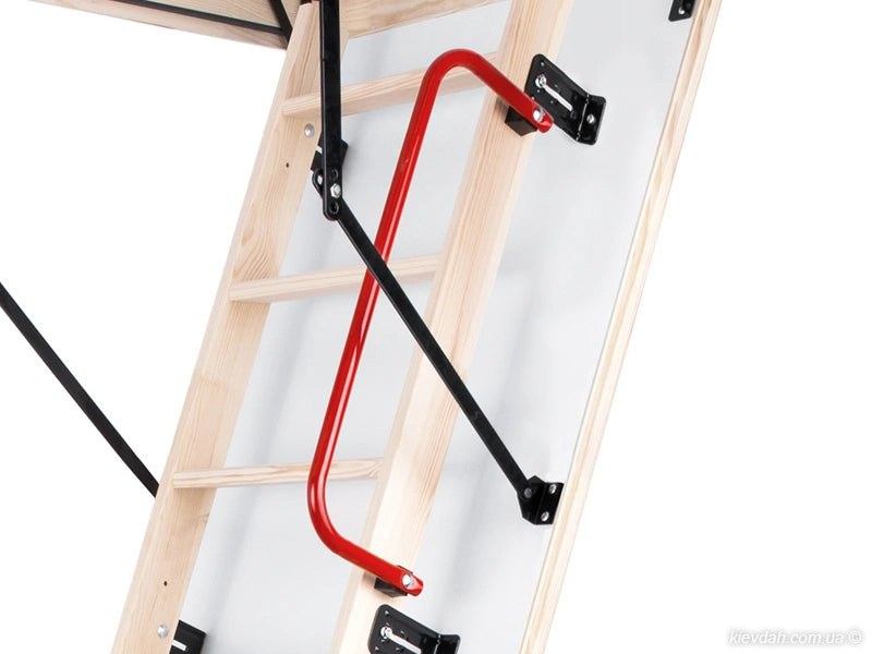 Метален парапет за таванска стълба, монтаж към капак; съвместим с метални керемиди, битумни керемиди и профилирана ламарина