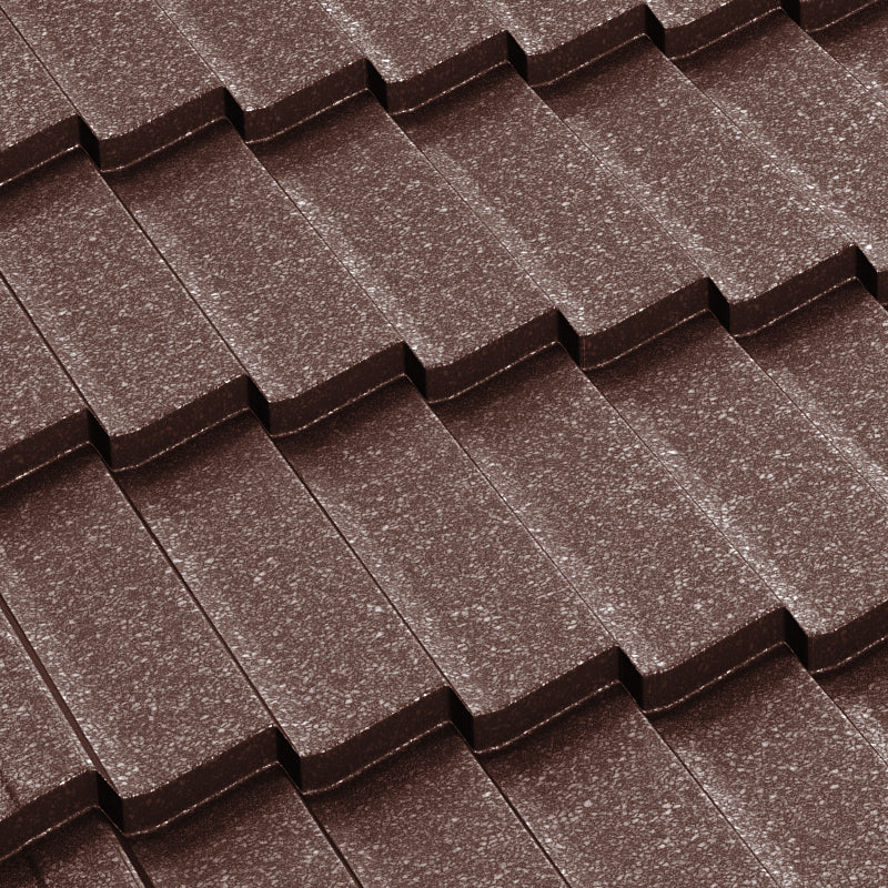 Метални керемиди BILKA Dacic Grande Mat – кафява матова покривна ламарина, ламаринени керемиди цена