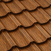 Метални керемиди BILKA Gotic Wood с текстура на дърво и извити панели
